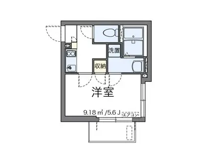 シンコーポ南烏山(1K/1階)の間取り写真