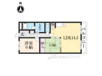セリマンション(2LDK/4階)の間取り写真