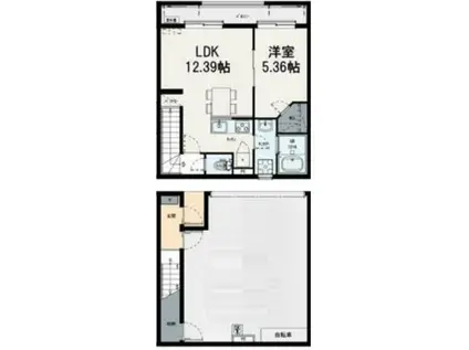 IXO IL GARAGE78(1LDK/2階)の間取り写真