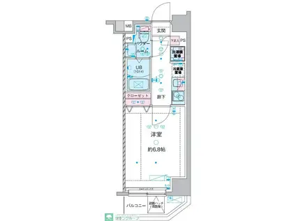 GENOVIA西川口IV(1K/5階)の間取り写真