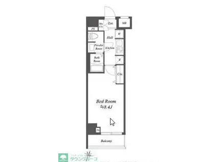 ジェノヴィア荻窪スカイガーデン(1K/8階)の間取り写真