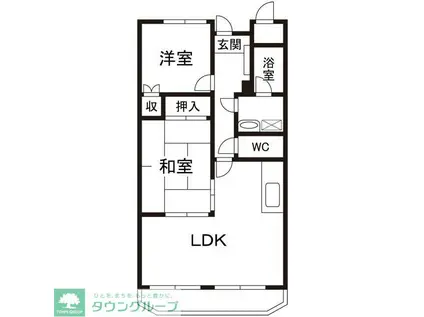 第3洋行ビルサンブルーメ(2LDK/3階)の間取り写真
