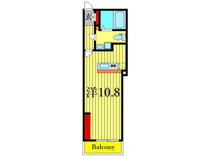 GLANZ 東瑞江(ワンルーム/3階)の間取り写真