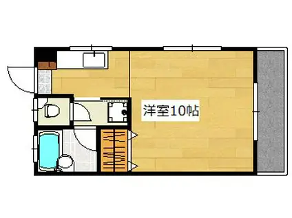 クリスタルハーモニー(ワンルーム/1階)の間取り写真