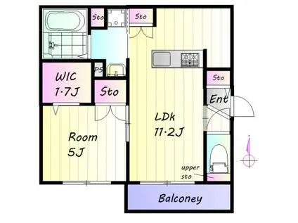 グリシーヌサンク池袋本町(1LDK/1階)の間取り写真