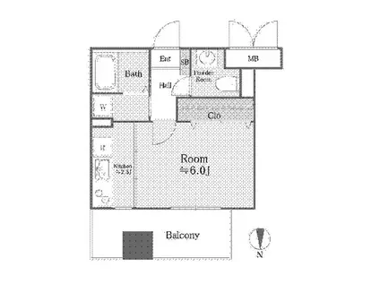 ナポレオーネKAITO(1K/4階)の間取り写真