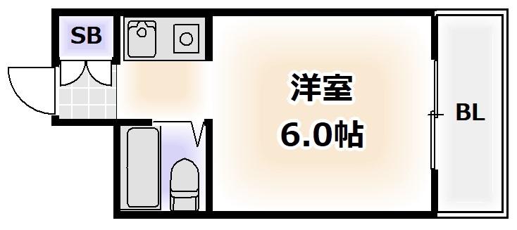 メゾンドティユール(ワンルーム/8階)の間取り写真