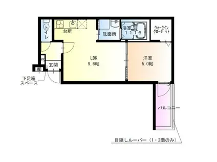 フジパレス岸和田下松II番館(1LDK/1階)の間取り写真