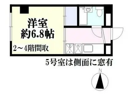 本町佐藤ビル(1K/3階)の間取り写真