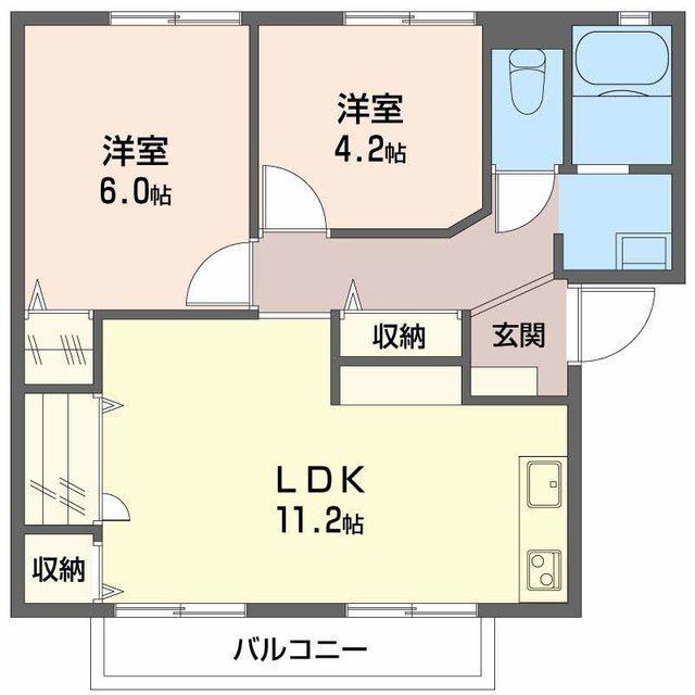 メゾンコリーヌ(3K/2階)の間取り写真