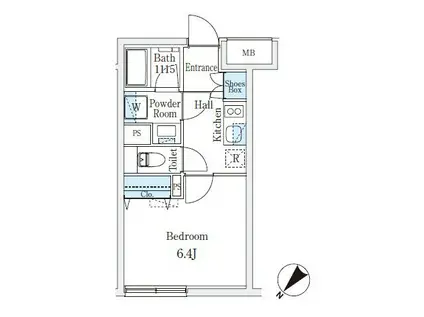 CREATIF学芸大学(1K/2階)の間取り写真