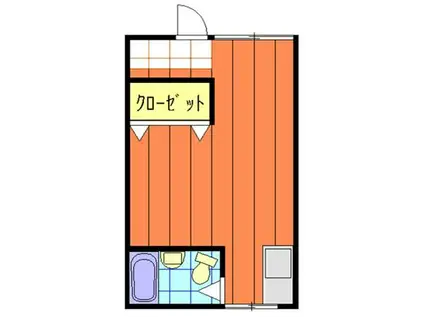 酒谷ハウス(ワンルーム/2階)の間取り写真