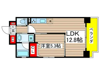 GRANDE PONTE泉(1LDK/8階)の間取り写真