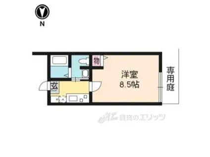 プレミアム四条大宮(1K/1階)の間取り写真