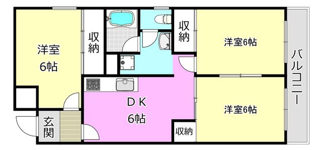 第2ヨシムラコーポ(3DK/3階)の間取り写真