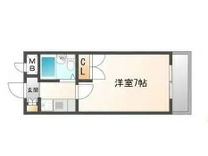 NTB1(1K/2階)の間取り写真