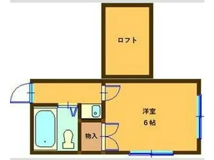 リエート的場(1K/1階)の間取り写真