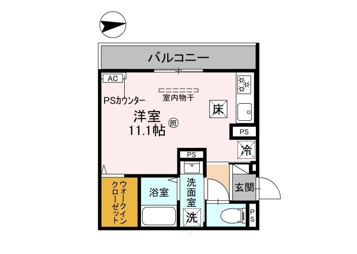 SINCERITE(ワンルーム/2階)の間取り写真