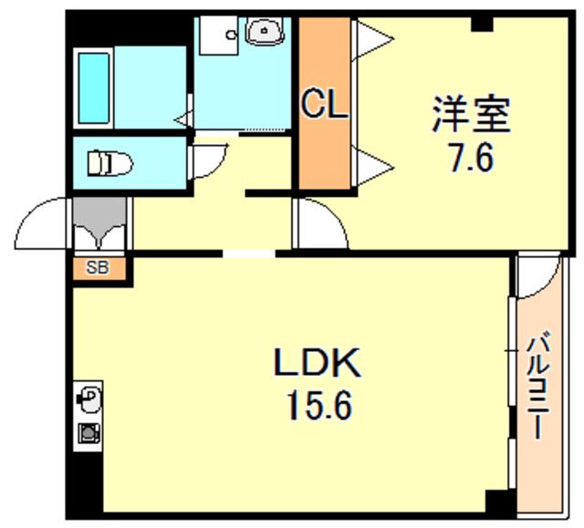 アバントコート明石(1LDK/3階)の間取り写真