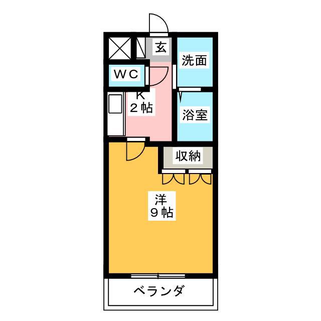 メゾン・ゼラニューム(1K/2階)の間取り写真
