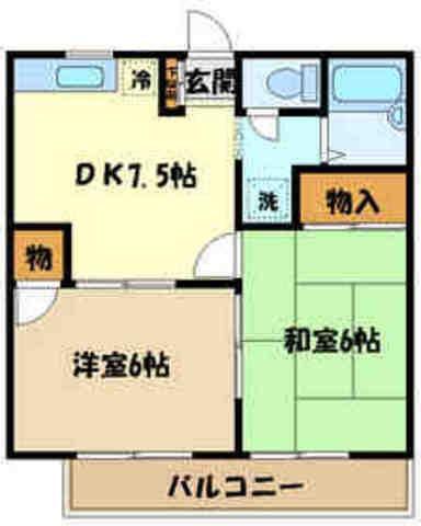 セントライトパレス(2DK/2階)の間取り写真