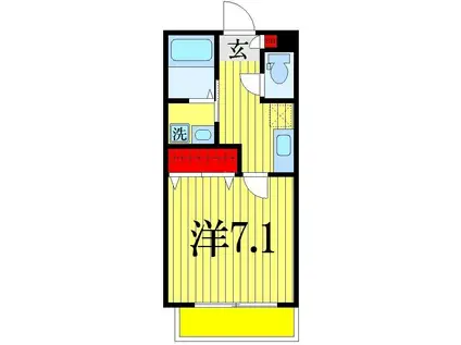 ESPRIDE(1K/3階)の間取り写真