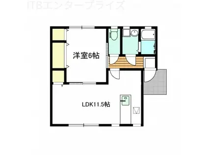 桜花ハイツ(1K/1階)の間取り写真