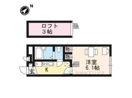 レオパレスYSKJ(1K/1階)の間取り写真