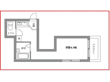 メルディア江北(ワンルーム/2階)の間取り写真