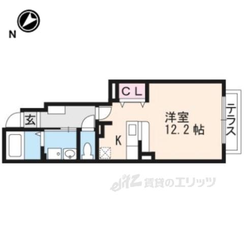 ストロベリーフィールズⅡ番館(ワンルーム/1階)の間取り写真