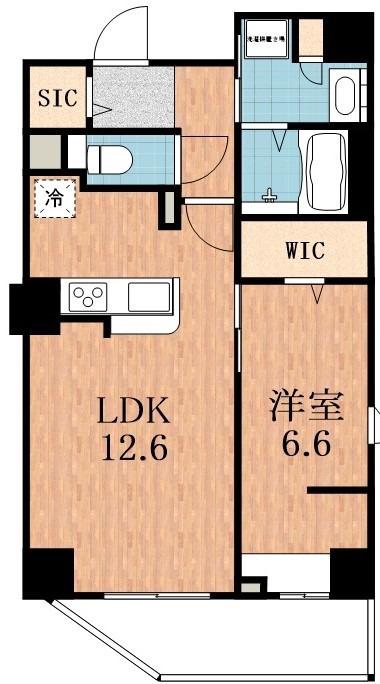 ELYSION天王寺(1LDK/6階)の間取り写真