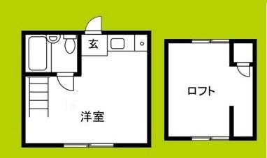 西原マンション(ワンルーム/2階)の間取り写真