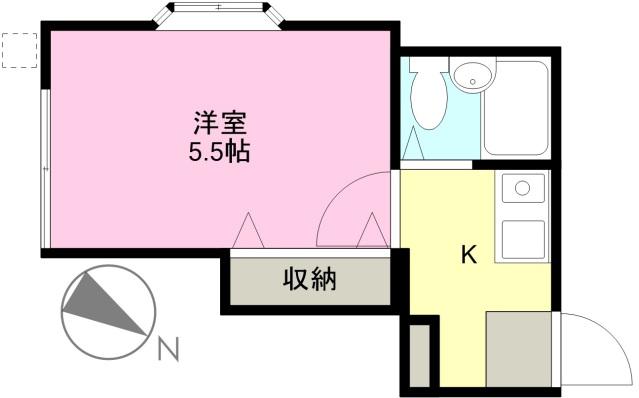 シェモア上福岡(1K/1階)の間取り写真