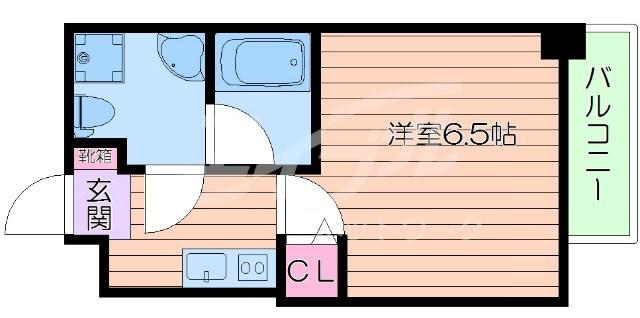 アスール江坂3RD(1K/9階)の間取り写真