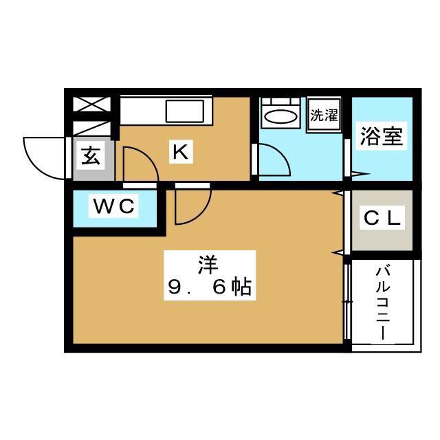 CUORE TX(1K/3階)の間取り写真