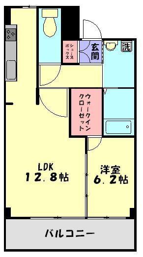 ブリランテふじみ野(1LDK/4階)の間取り写真
