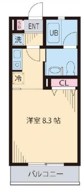 和泉ハウス(ワンルーム/2階)の間取り写真
