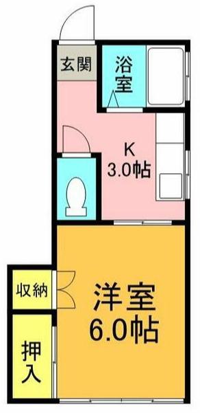 サンハイツ(1K/1階)の間取り写真