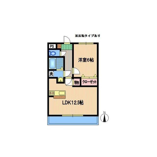 ヒラソール(1LDK/3階)の間取り写真