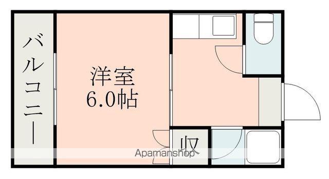 ホワイトキャッスル壱番館(1K/4階)の間取り写真