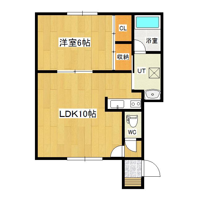 マニフィーク・ボー(1LDK/1階)の間取り写真