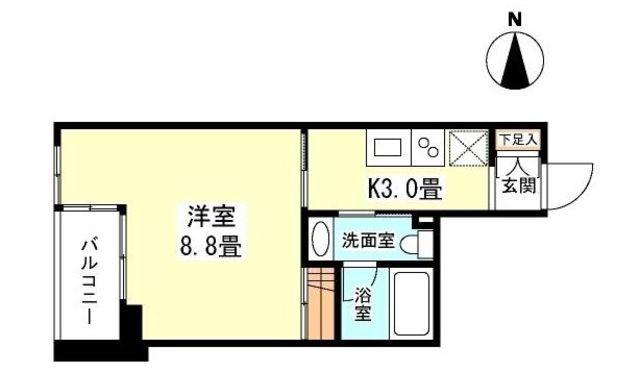 プロスペクト荻窪(1K/1階)の間取り写真