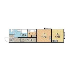 W912(1LDK/1階)の間取り写真