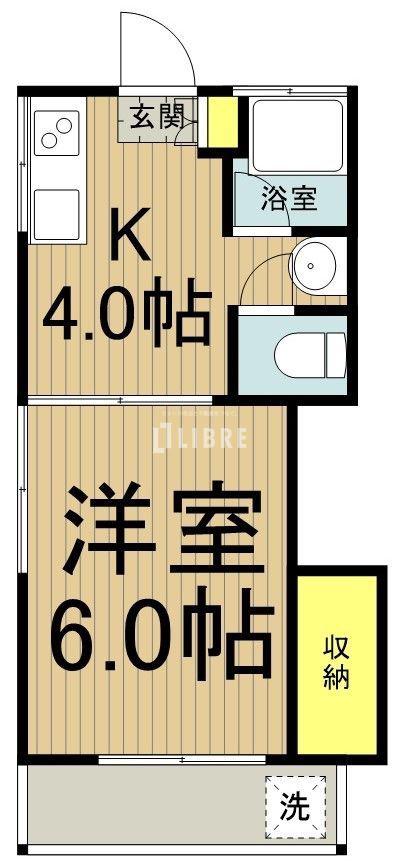 井上ハイツ(1K/1階)の間取り写真