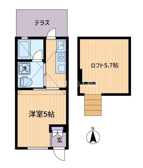 TETRA IRIS(1K/1階)の間取り写真