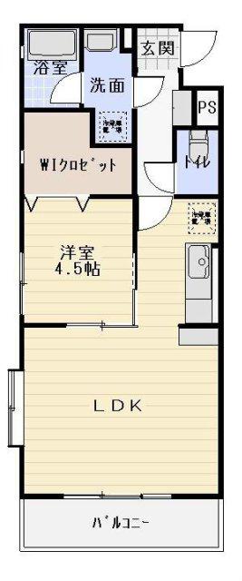 セレーノ(1LDK/1階)の間取り写真