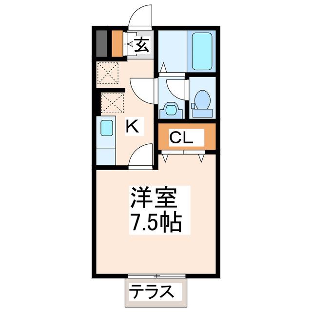 グレース(1K/1階)の間取り写真