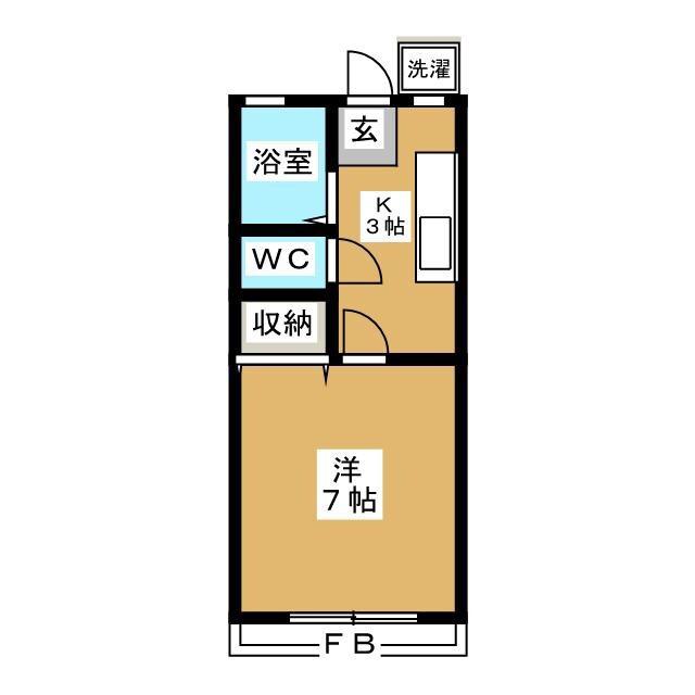 ファミール野沢(1K/1階)の間取り写真