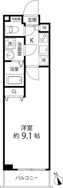 プレールドゥーク成増(1K/2階)の間取り写真