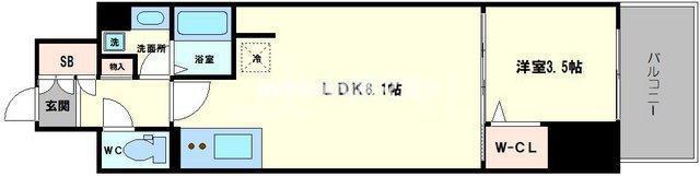 アーバネックス京町堀(1LDK/5階)の間取り写真